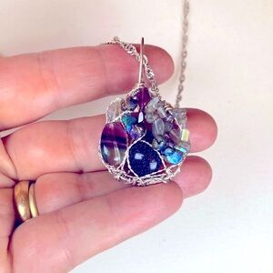 Sterling/Fine‎ silver pendant Hand made